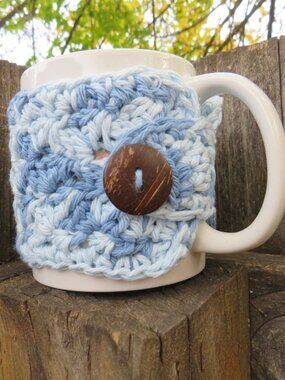 Crocheted Cup Cozy, Handmade Coffee Mug or Tea Warmer